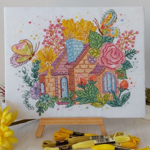 Flower Cottage cross stitch chart by Artmishka Cross Stitch